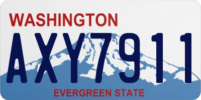 WA license plate AXY7911