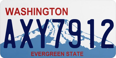 WA license plate AXY7912