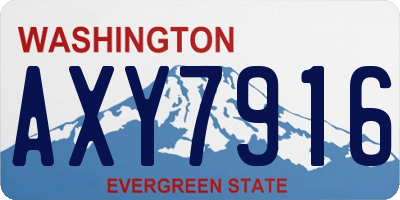 WA license plate AXY7916