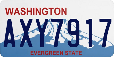 WA license plate AXY7917