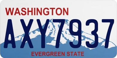 WA license plate AXY7937