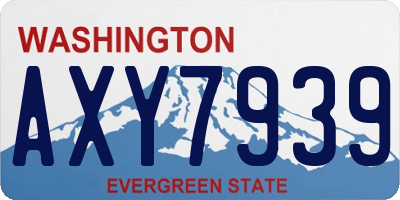 WA license plate AXY7939