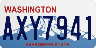 WA license plate AXY7941