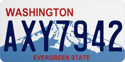 WA license plate AXY7942