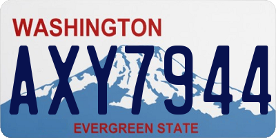 WA license plate AXY7944