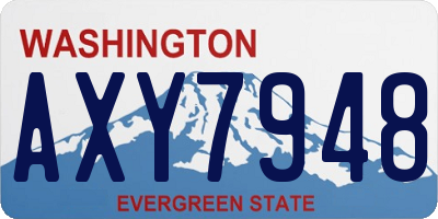 WA license plate AXY7948