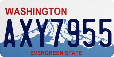 WA license plate AXY7955