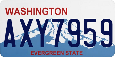 WA license plate AXY7959
