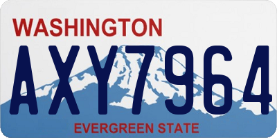 WA license plate AXY7964