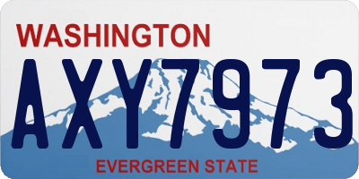 WA license plate AXY7973