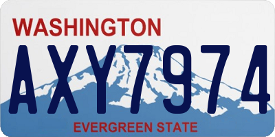 WA license plate AXY7974