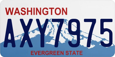 WA license plate AXY7975