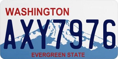 WA license plate AXY7976