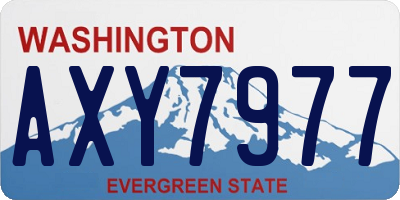 WA license plate AXY7977