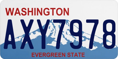 WA license plate AXY7978