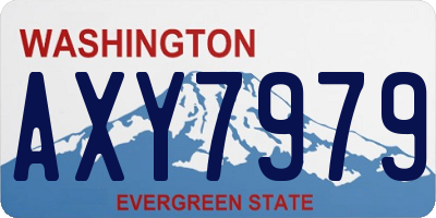 WA license plate AXY7979