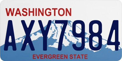 WA license plate AXY7984