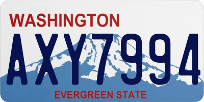 WA license plate AXY7994