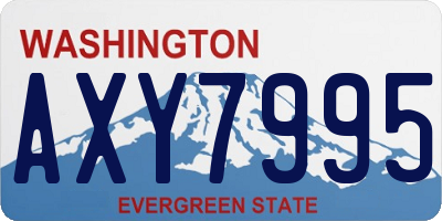 WA license plate AXY7995
