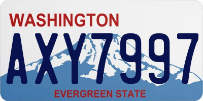 WA license plate AXY7997