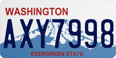WA license plate AXY7998
