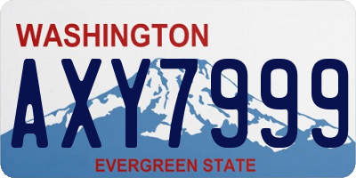 WA license plate AXY7999