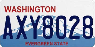 WA license plate AXY8028