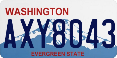 WA license plate AXY8043