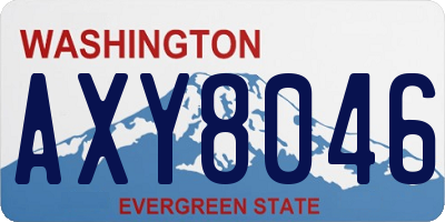 WA license plate AXY8046