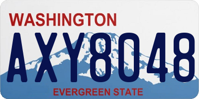 WA license plate AXY8048