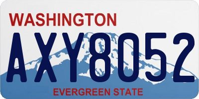 WA license plate AXY8052