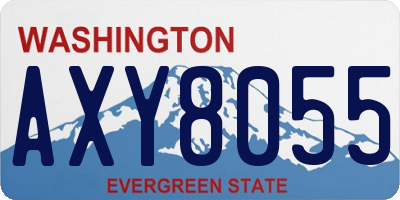 WA license plate AXY8055