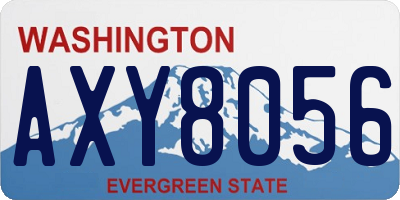 WA license plate AXY8056