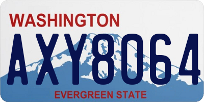 WA license plate AXY8064