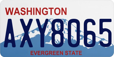 WA license plate AXY8065