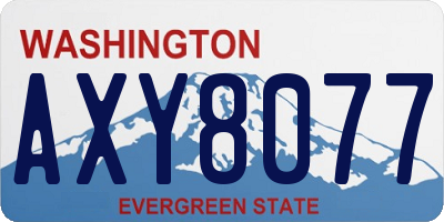 WA license plate AXY8077