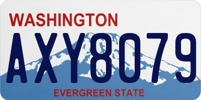 WA license plate AXY8079