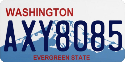 WA license plate AXY8085