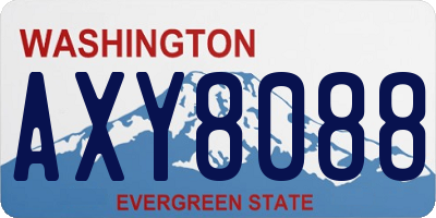 WA license plate AXY8088