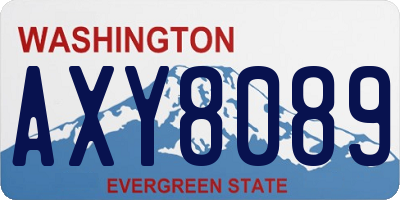 WA license plate AXY8089