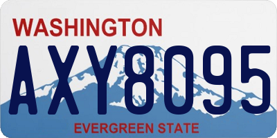 WA license plate AXY8095