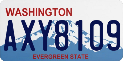 WA license plate AXY8109