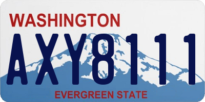 WA license plate AXY8111
