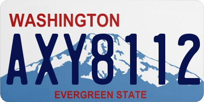 WA license plate AXY8112