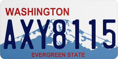 WA license plate AXY8115