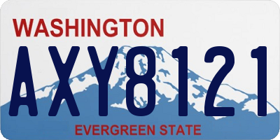 WA license plate AXY8121