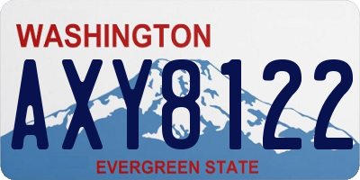 WA license plate AXY8122