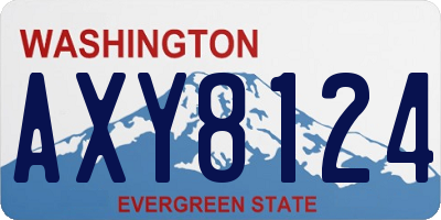 WA license plate AXY8124