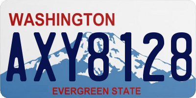 WA license plate AXY8128