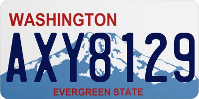 WA license plate AXY8129
